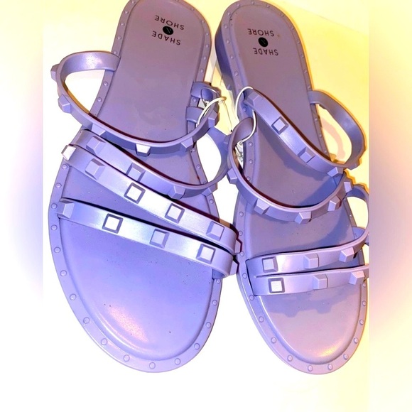 Shade & Shore Lavender Purple Sandals Studded, Lilac Sandals - Picture 3 of 4